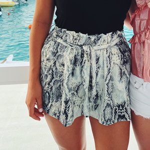 Zara Snakeskin highwaisted shorts